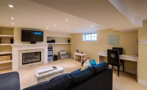 stylish basement renovation in North Vancouver