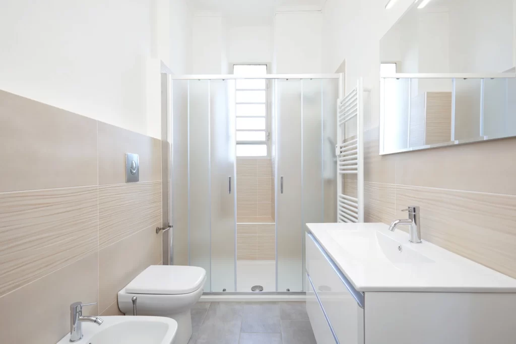 Esthetic White bathroom renovation in Vancouver