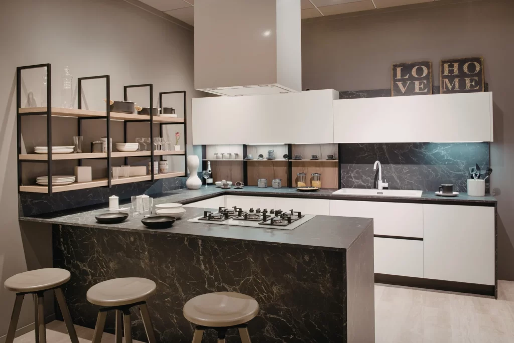 Kitchen renovation Vancouver with built-in storage and sink