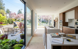 Home renovations Vancouver modern spring upgrade with kitchen remodel and outdoor patio space