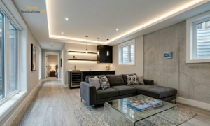 Modern basement renovation in Vancouver interior
