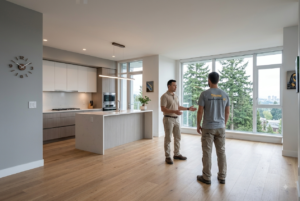 Home Renovation Vancouver with contractors in a completed modern home