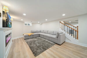 Basement bedroom renovation in Vancouver.