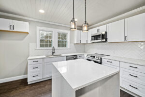fully furnished white kitchen renovation Vancouver