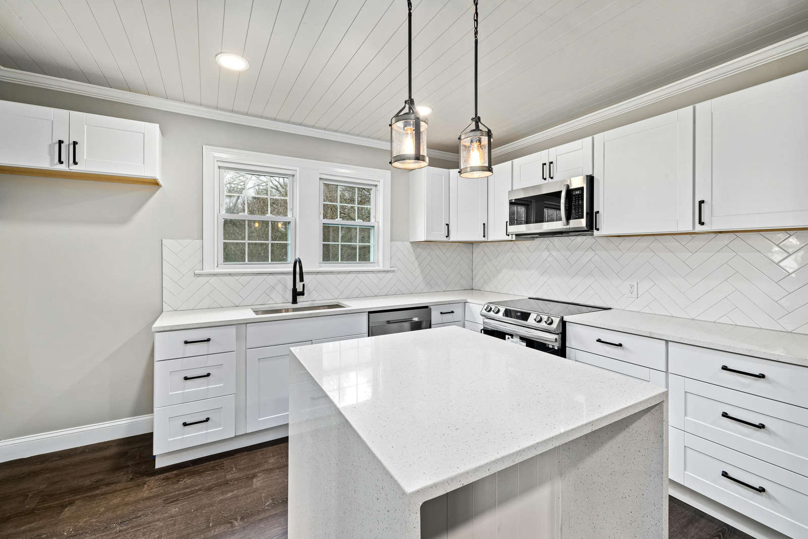 fully furnished white kitchen renovation Vancouver